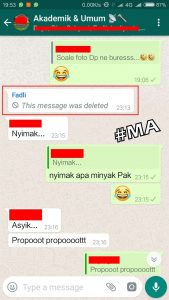 Pilih Chat Delete Fadli