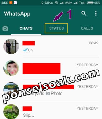 Cara Membuat Status Text & Lagu di Whatsapp 1