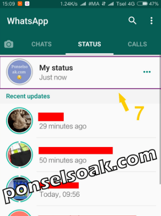 Cara Membuat Status Tulisan di Whatsapp 6
