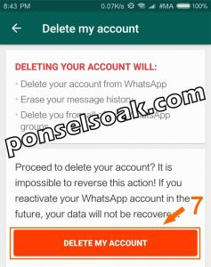 Cara Delete Akun WhatsApp 6