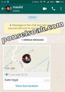 Cara Share Live Lokasi Di WhatsApp 6