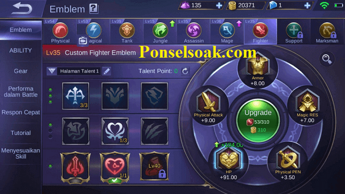 Build Item Gear Martis Mobile Legends Tersakit + Savage