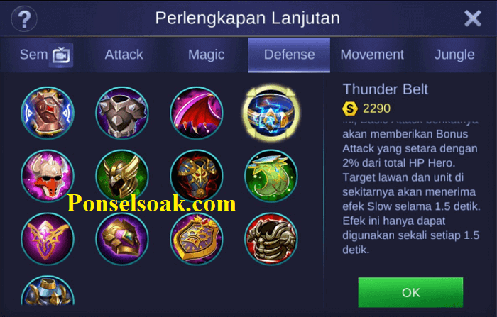 Build Item Gear Gatotkaca Mobile Legends Tersakit + Savage