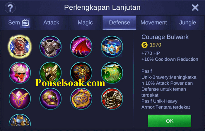 Build Item Gear Gatotkaca Mobile Legends Tersakit + Savage