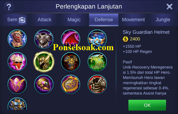 Build Item Gear Gatotkaca Mobile Legends Tersakit + Savage