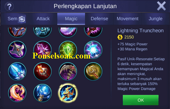 Build Item Gear Gusion Mobile Legends Tersakit + Savage