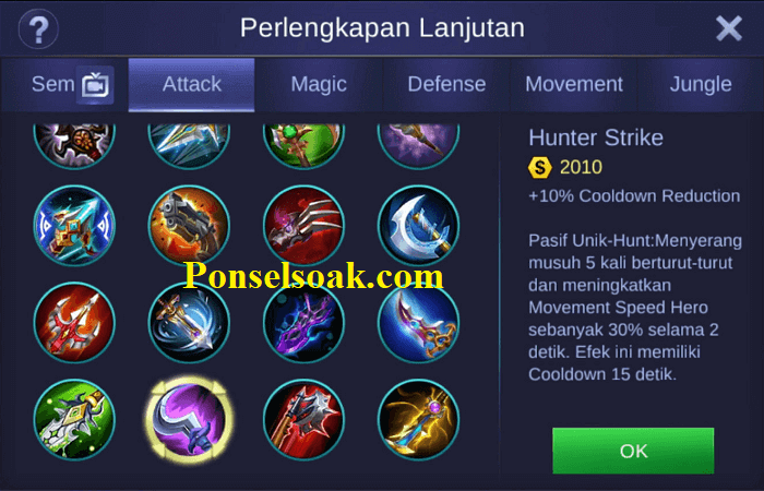 Build Item Gear Jawhead Mobile Legends Tersakit + Savage