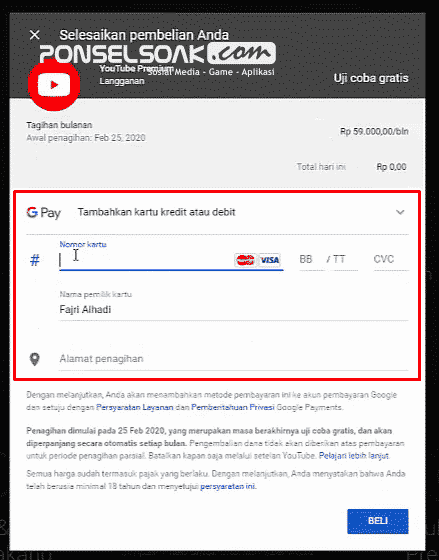 Cara Berlangganan YouTube Premium Gratis 5
