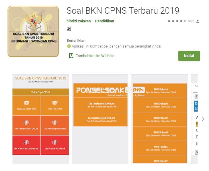 Soal BKN CPNS Terbaru 2019 Online